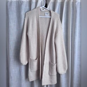 Abercrombie & Fitch Cream Knit Cardigan